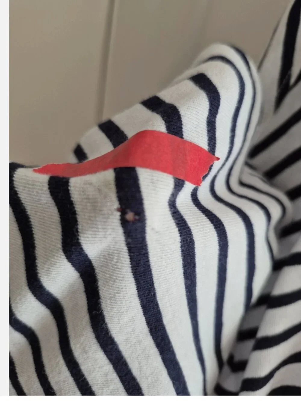 Frank & Eileen Anna Long Sleeve Heritage Jersey Capelet Navy French Stripe sz M - Picture 6 of 8